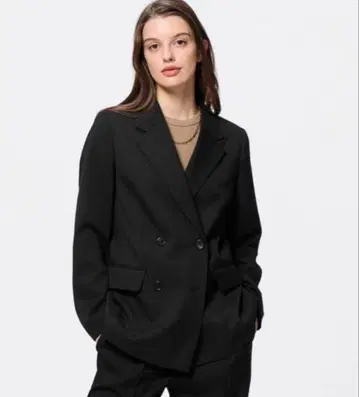 블랙 더블 브레스트 자켓 S 사이즈 미사용품