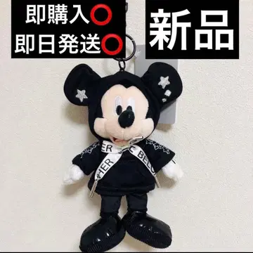 미키 봉제 인형 키링 키체인 Black style 새상품