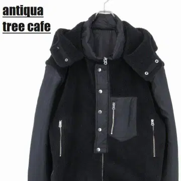 antiqua 보아 도킹 아우터 자켓 화산암 혼방 충전솜 프리 사이즈