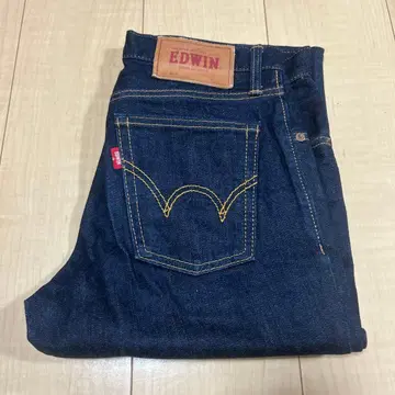 EDWIN 스트레이트 데님 다크 블루 503