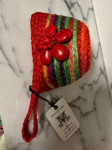 컬러풀한 꽃 장식 동전 지갑