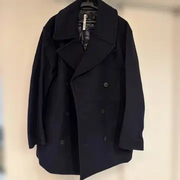 UNIQLO +j 네이비 울 피 코트 더블 브레스트