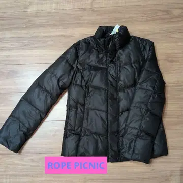 ROPE PICNIC 블랙 퀼팅 다운 자켓