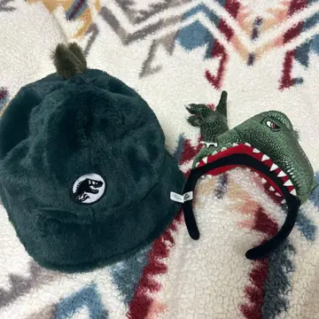 공룡 쥬라기 공원 모자 및 머리띠 세트