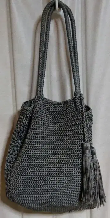 캐틀 세존 코드 편직 태슬 토트 그레이