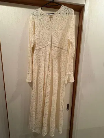 Ray BEAMS 택 포함 아이보리 레이스 롱 드레스