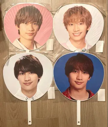 나니와단시 후지와라 죠이치로 점보 부채 4점