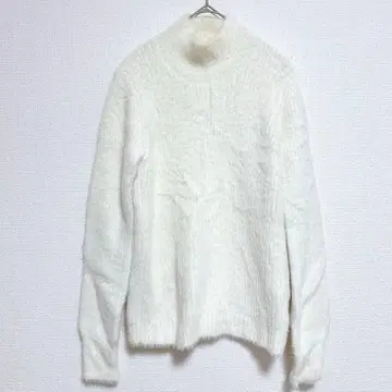 화이트 화이트 스웨터 니트 [ M ] 여성용 긴팔 심플 무지