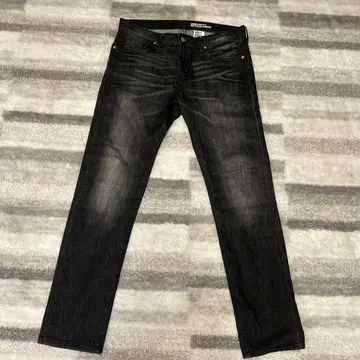 다크 데님 스트레이트 팬츠