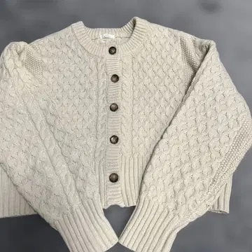 URBAN RESEARCH 아이보리 케이블 니트 가디건