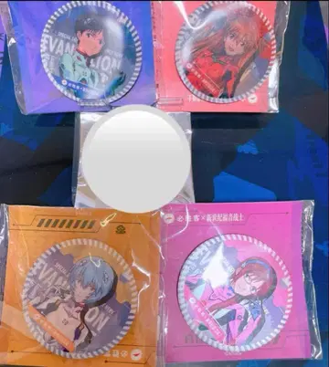 에반게리온 중국 피자헛 콜라보 렌티큘러 캔뱃지 세트