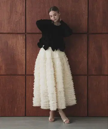 [택 포함 새상품] MERAKI 볼륨 튤 롱 스커트