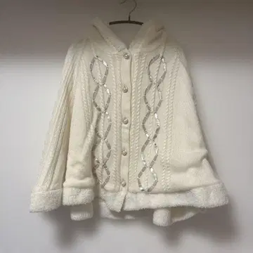 엑시즈팜 보아 안감 니트 판초