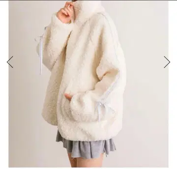 [ 올리브 데 올리브 ] 소매 리본 보아 블루종