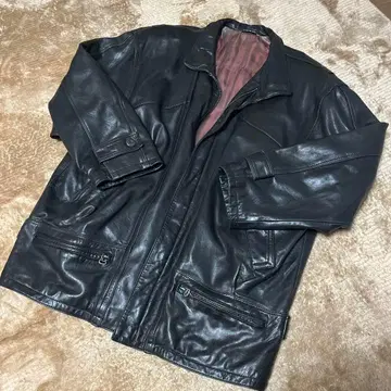 블랙 가죽 자켓 캐주얼 [스페인산]