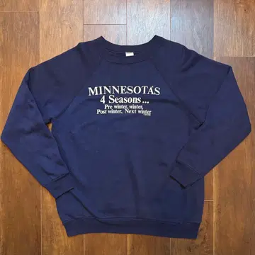 USA 제조 80s 빈티지 프린트 맨투맨 미네소타주 TULTEX