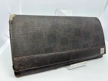 dunhill 던힐 장지갑 로고 플레이트 캔버스/가죽