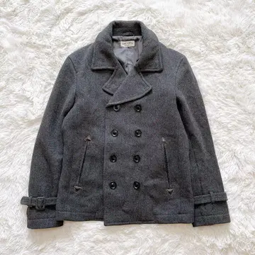 나노 유니버스 더블 브레스트 피 코트 숏 기장 그레이 남성용 아우터