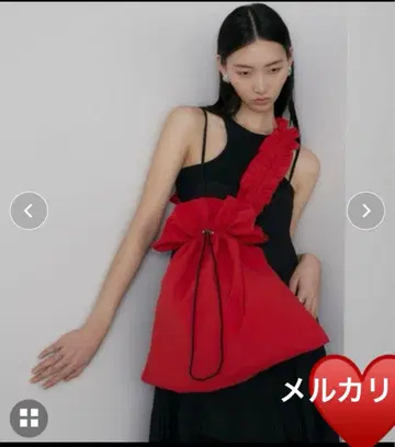 somlu. 개더 빅 복조리 숄더백 레드