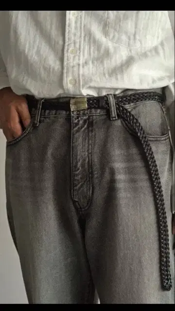 shiun/SLIDE BUCKLE MESH BELT 미사용품