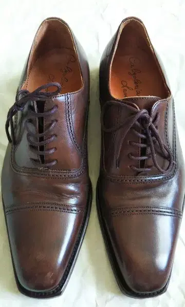 MADE IN ITALY 가죽 신발 비즈니스 드레스 신발 브라운