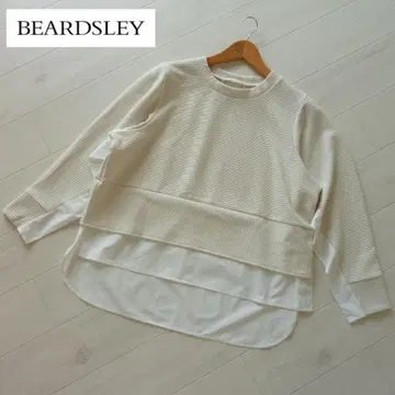 BEARDSLEY 비어즐리 이소재 절개 티셔츠 풀오버 긴팔 화이트 계열