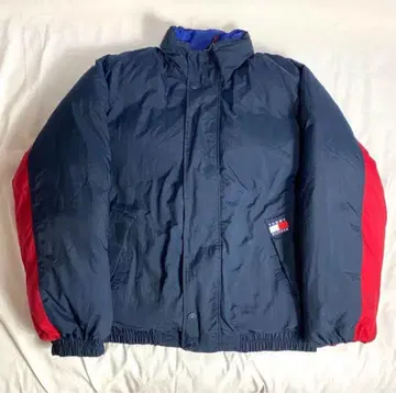 초레어 타미힐피거 다운 자켓 리버서블 구제 의류 90s ax5.