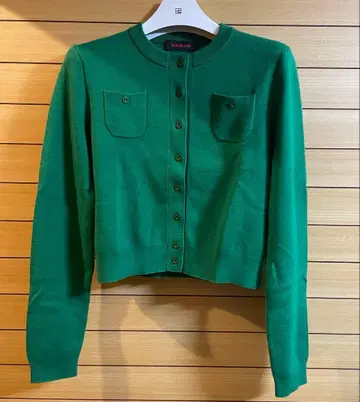 CABaN 코튼 캐시미어 크루넥 가디건 그린 정품