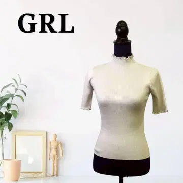 zG386 [ M ] GRL 리브 니트 하이넥 바디라인