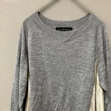 그린 라벨 릴랙싱 크루넥 하이 게이지 니트 (M 상당) 그레이 이소재