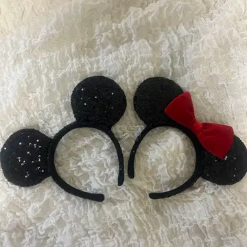 미니 미키 스팽글 머리띠