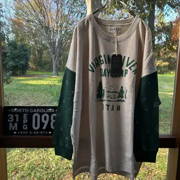 미니 쭈리 맨투맨 와이드 풀오버 라이트 베이지