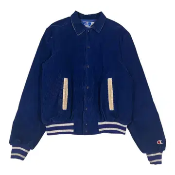 USA제 Champion 코듀로이 바시티 자켓 사이즈 XL 블루 아메카지