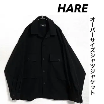 HARE 셔츠 자켓 빅 실루엣 오픈 카라