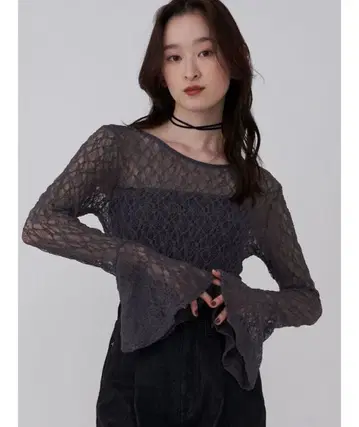 2WAY 스트레치 레이스 상의 LAGUNAMOON