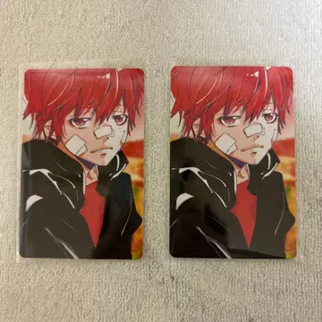 아마노 아키라 전시회 셀카풍 카드 후루사토 엔진 2세트