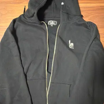 AMBIG 블랙 풀 집업 후드티