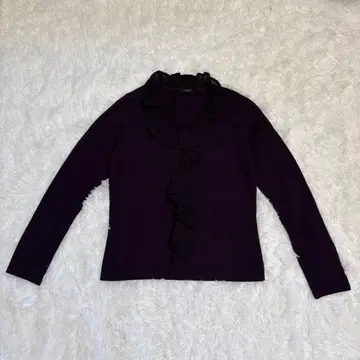 모디파이 여성용 긴팔 니트 L 퍼플 울 월드 일본제