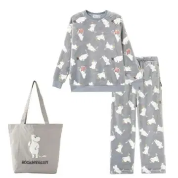 (택 포함 새상품) 무민 파자마 상하의 세트와 토트백 세트