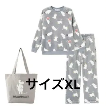 (택 포함 새상품) 무민 파자마 상하의 세트와 토트백 세트