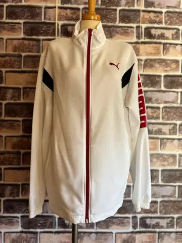 PUMA 풀 지퍼 자켓 화이트