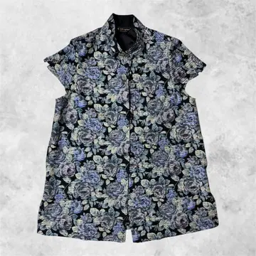 쇼와 레트로 꽃무늬 상의 자카드 겉옷 올 패턴 꽃무늬 원피스