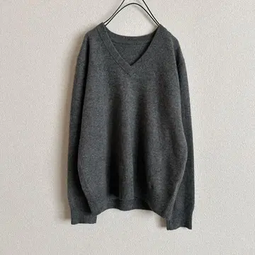 두지엠 클라세 캐시미어 V넥 니트 그레이 캐시미어 100