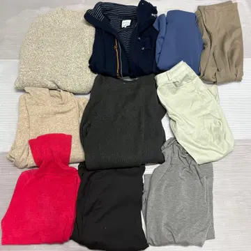 여성용 L 사이즈 이상 묶음 판매 원피스 니트 상의