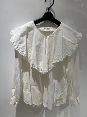 Ray BEAMS 빅 칼라 화이트 블라우스