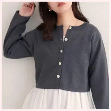 [ natural couture ] 크롭 리브 컬러 가디건