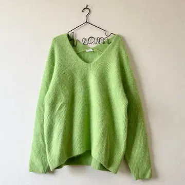 plage 2021AW Fur 아제 V넥 풀오버