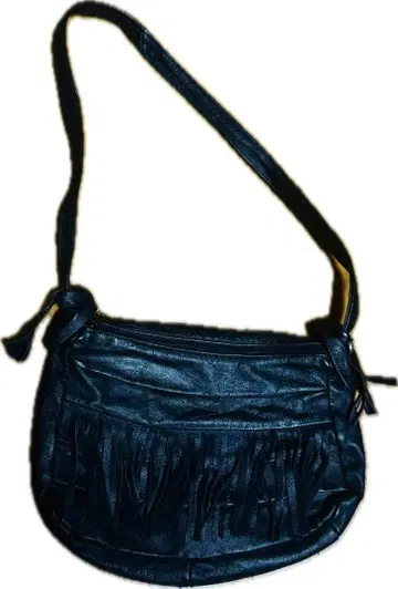 빈티지 멕시코제 가죽 블랙 숄더백