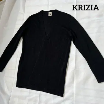 크리아 레이온 긴팔 얇은 소재 가디건 프론트 오픈 볼레로 V넥 블랙 L