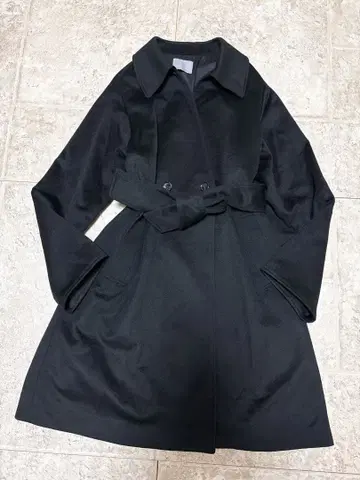 띠어리 럭스 캐시미어 100% 롱 코트 블랙